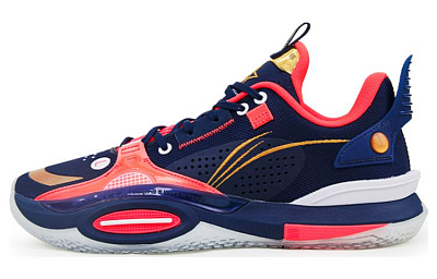 LINING All City 10 Basketball Shoes Men's Low top Blue/Red