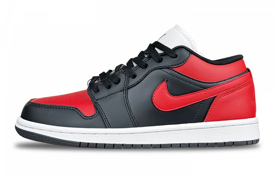 Jordan Air Jordan 1 Abrasion Resistant Low Top Vintage Basketball Shoes Unisex Black Red купить в интернет-магазине Yoocart с быстрой доставкой по России.