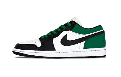 Jordan Air Jordan 1 Green Toe Abrasion Resistant Low Top Vintage Basketball Shoes Unisex Jasper