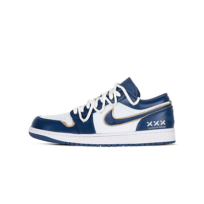 Jordan Air Jordan 1 California Dream Low Top Vintage Basketball Shoes Men's Blue White