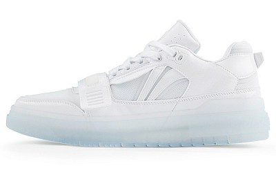 LiNing Rookie Anti-Slip Wear-Resistant Low-Top Vintage Basketball Shoes Men's White