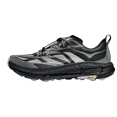 HOKA ONE ONE Mafate Speed 4 Cushioning, Wear Resistant Low Top Outdoor Shoes Unisex Silver Black