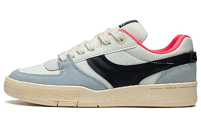 LiNing Slip-Resistant Low-Top Skateboard Shoes Women's Blue Gray