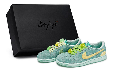 Jordan Air Jordan 1 Vintage Basketball Shoes Women's Low top Yellow/Green