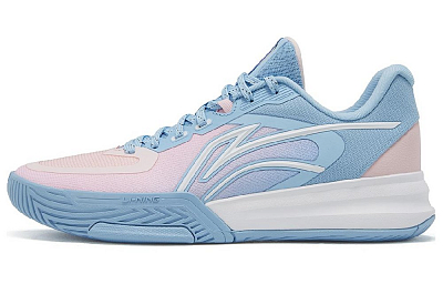 LiNing Flash Energy 3 Cushioning Anti-Slip And Wear-Resistant Low-Top Basketball Shoes Men's Blue Pink