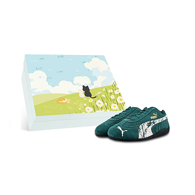 PUMA Speedcat Collection Abrasion Resistant Low Top Casual Shoes Unisex Green