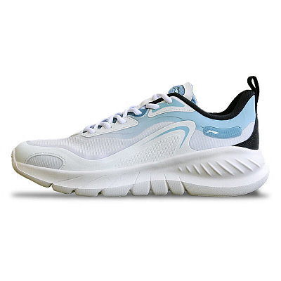 LiNing Lightweight Rebound Low-Top Casual Running Shoes Men's White Blue