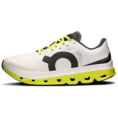 On Cloudflow 5 Low Top Casual Running Shoes Men's White Yellow