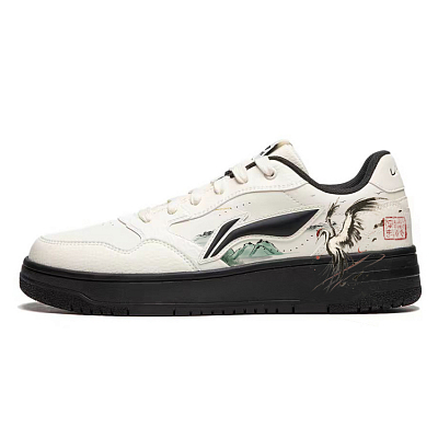 LINING Tianji Skateboard Shoes Women's Low-Top Black White