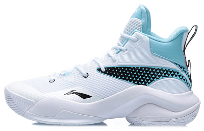 LiNing Power 7 Cushioning, Slip Resistant, Abrasion Resistant, Coverage, Support Mid top Basketball Shoes Men's Snow