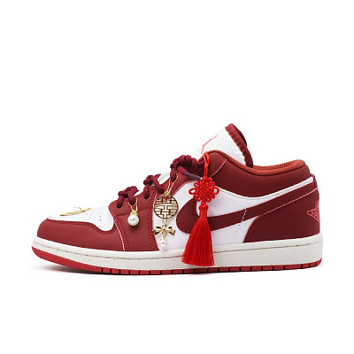 Nike Air Force 1 Vermilion Thread Reflecting Joy Abrasion Resistant Low Top Vintage Basketball Shoes Women's Red