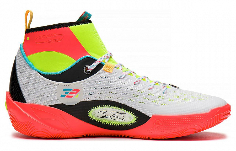 LiNing 808 2 ULTRA Ultra Cushioning Anti-Slip And Wear-Resistant High-Top Basketball Shoes White Green Red купить в интернет-магазине Yoocart с быстрой доставкой по России.