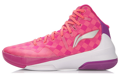 LiNing Speed 3 High top Basketball Shoes Unisex Pink Purple