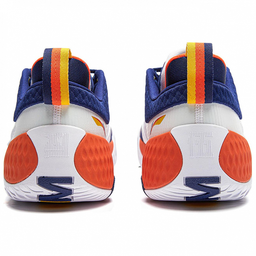 LiNing Rage 2 Cushioned Wear-Resistant Supportive Lightweight Rebound Low-Top Basketball Shoes Men's White Blue Orange купить в интернет-магазине Yoocart с быстрой доставкой по России.