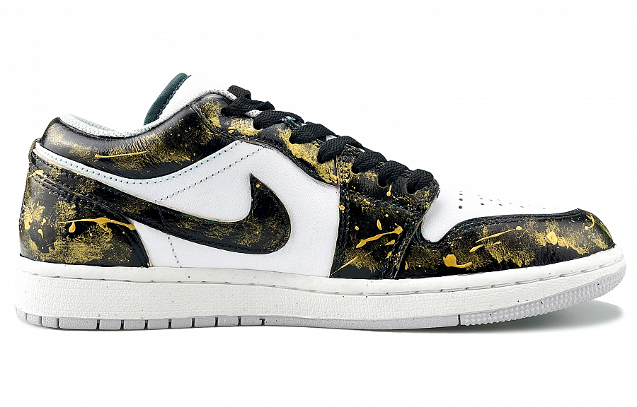 Jordan Air Jordan 1 Abrasion Resistant Low Top Vintage Basketball Shoes Men's Black Gold купить в интернет-магазине Yoocart с быстрой доставкой по России.