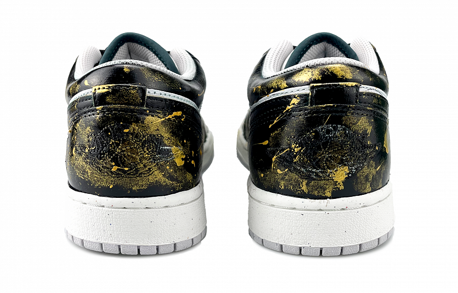 Jordan Air Jordan 1 Abrasion Resistant Low Top Vintage Basketball Shoes Men's Black Gold купить в интернет-магазине Yoocart с быстрой доставкой по России.