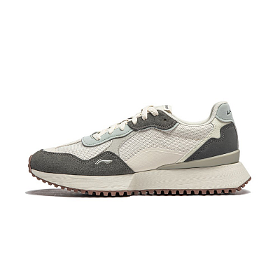 LINING Sports Life Collection Casual Shoes Men's Low Top Pearl White/Stone Gray/Water Gray Green