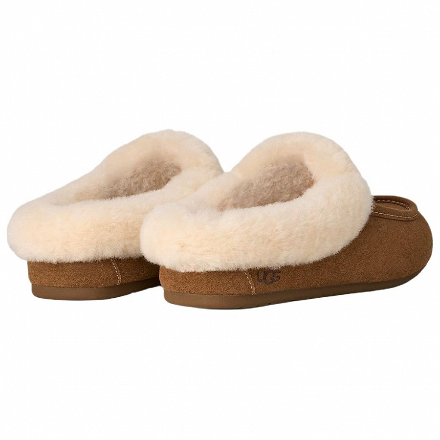 UGG ANSLEY Rubber Sole Abrasion Resistant Closed Toe Slippers Women's Chestnut купить в интернет-магазине Yoocart с быстрой доставкой по России.