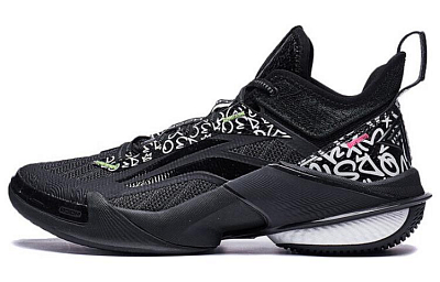 LiNing Power 10 Mid top Performance Basketball Shoes Men's Black