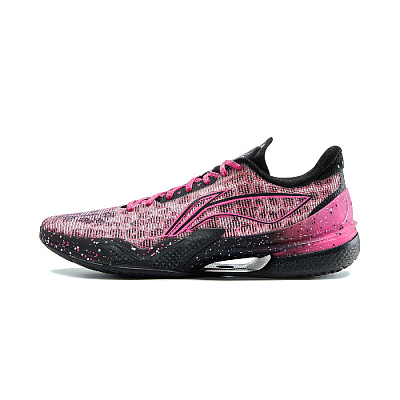 LiNing Knife 5 Slip Resistant Coverage Lightweight Rebound Low Top Performance Basketball Shoes Men's Black Pink