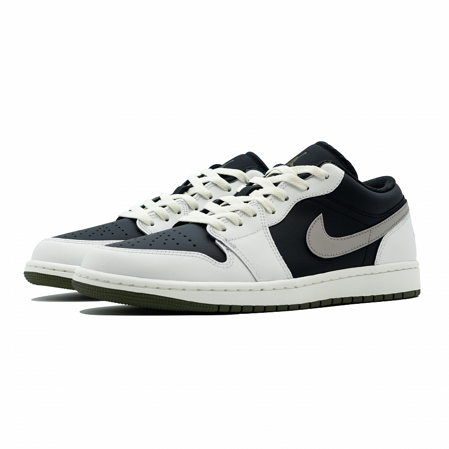 JORDAN Air Jordan 1 Vintage Basketball Shoes Unisex Low top Black/White/Gray купить в интернет-магазине Yoocart с быстрой доставкой по России.