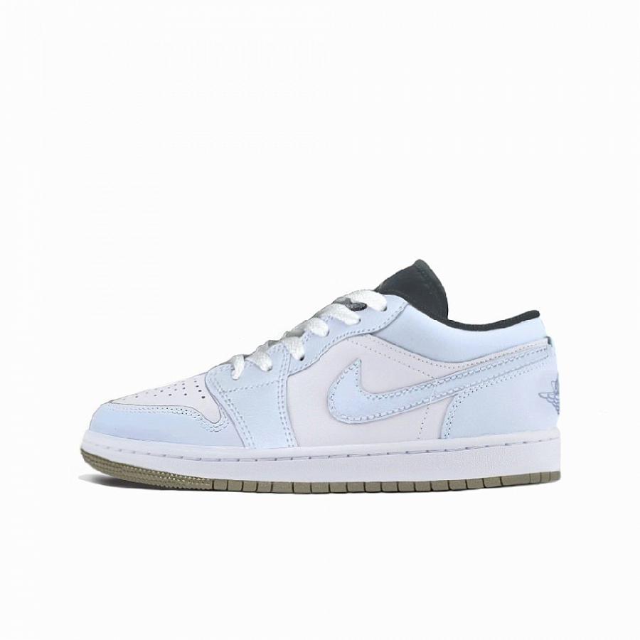 Jordan Air Jordan 1 Sea Salt Ice Cream Abrasion Resistant Low Top Vintage Basketball Shoes Unisex White Blue купить в интернет-магазине Yoocart с быстрой доставкой по России.