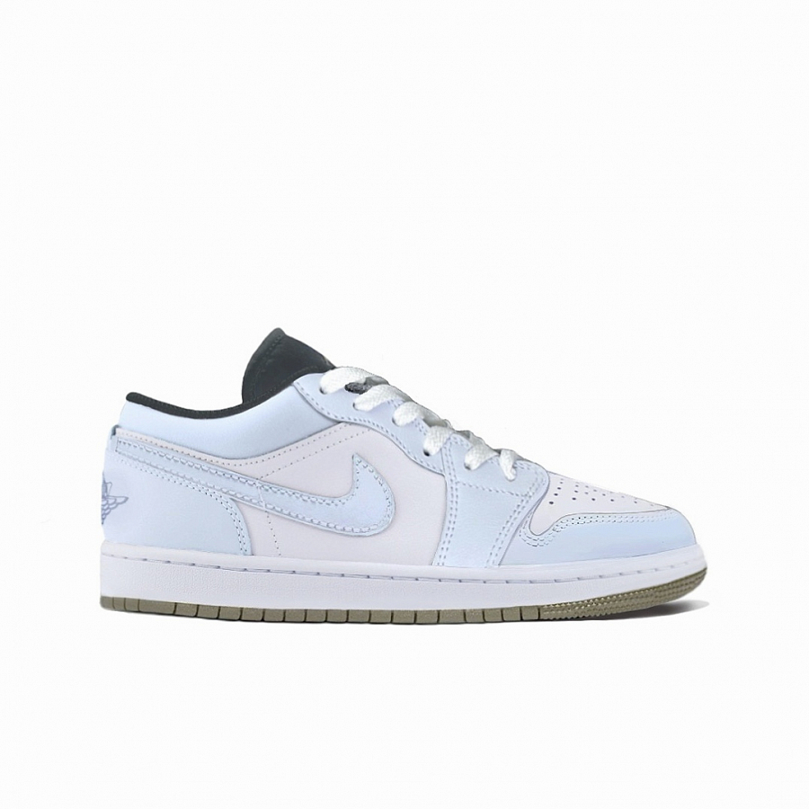 Jordan Air Jordan 1 Sea Salt Ice Cream Abrasion Resistant Low Top Vintage Basketball Shoes Unisex White Blue купить в интернет-магазине Yoocart с быстрой доставкой по России.