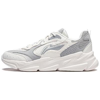 LiNing Clouds Cushioning Anti-Slip And Wear-Resistant Support Casual Shoes Men's White Gray