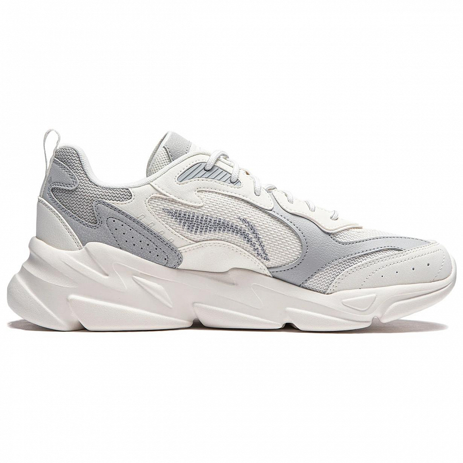 LiNing Clouds Cushioning Anti-Slip And Wear-Resistant Support Casual Shoes Men's White Gray купить в интернет-магазине Yoocart с быстрой доставкой по России.