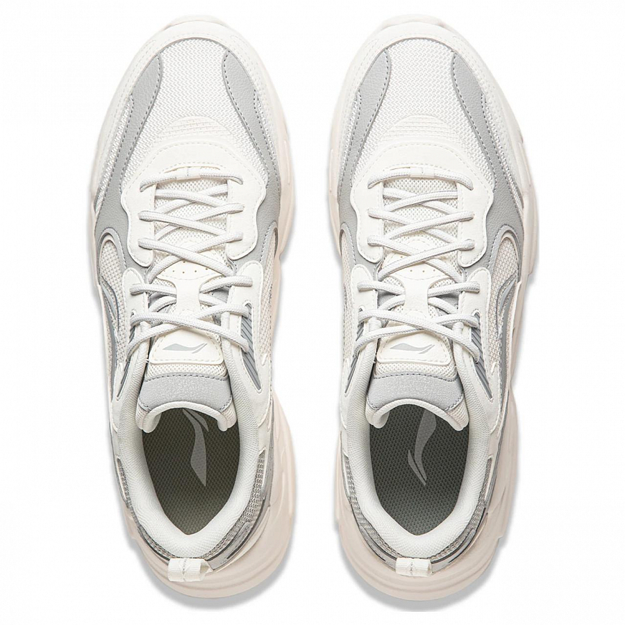 LiNing Clouds Cushioning Anti-Slip And Wear-Resistant Support Casual Shoes Men's White Gray купить в интернет-магазине Yoocart с быстрой доставкой по России.