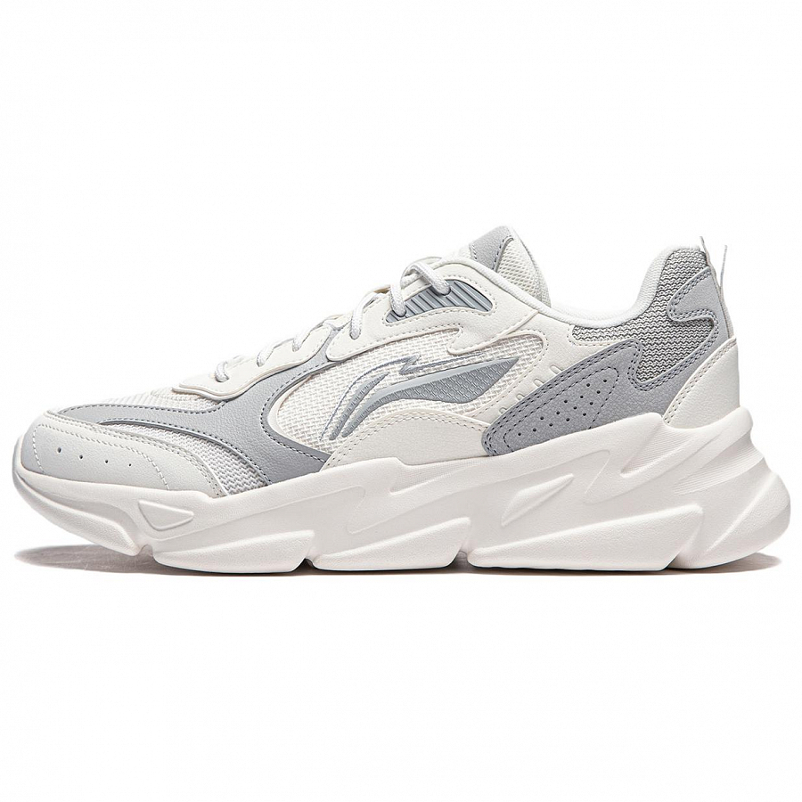 LiNing Clouds Cushioning Anti-Slip And Wear-Resistant Support Casual Shoes Men's White Gray купить в интернет-магазине Yoocart с быстрой доставкой по России.