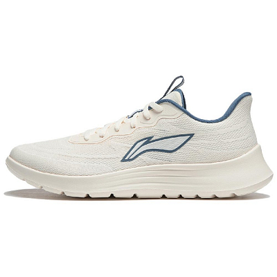 LiNing Light String Slip Resistant Cushioning Abrasion Resistant Lightweight Low Top Running Shoes Men's White