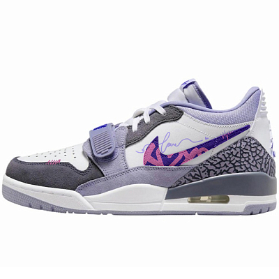 Jordan Legacy 312 Vintage Basketball Shoes Men's Low Top White Purple Pink