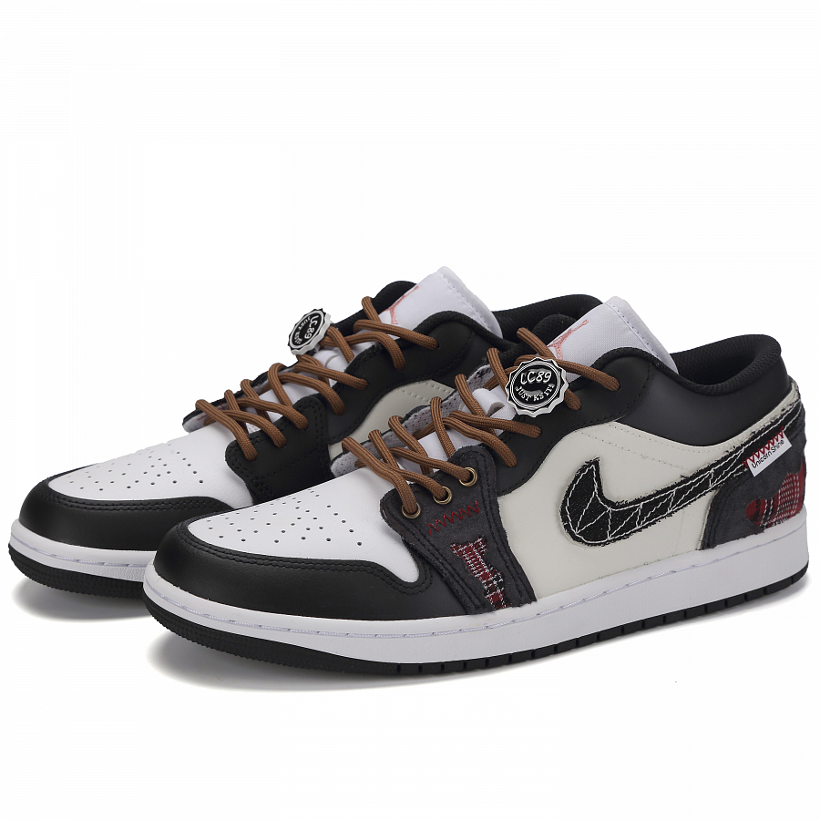 Jordan Air Jordan 1 Uncontrolled Public School Abrasion Resistant Low Top Vintage Basketball Shoes Men's Gray Black Red купить в интернет-магазине Yoocart с быстрой доставкой по России.