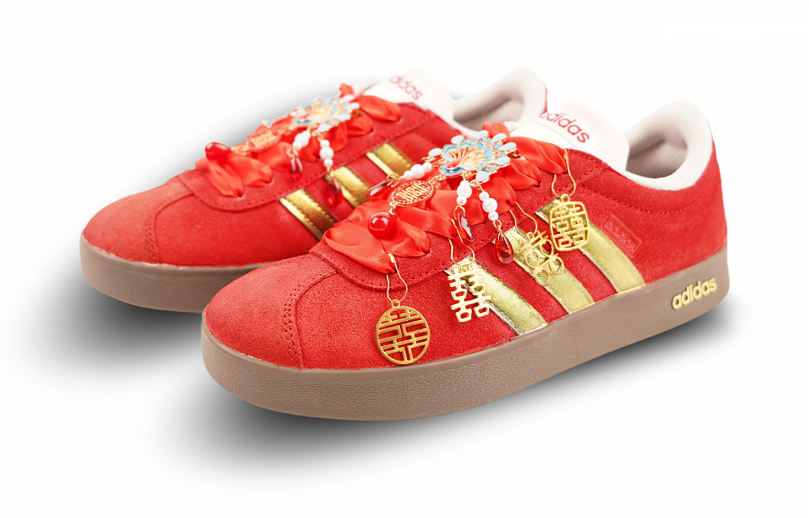 Adidas VL COURT 2.0 Low Top Skateboard Shoes Unisex Red Gold купить в интернет-магазине Yoocart с быстрой доставкой по России.