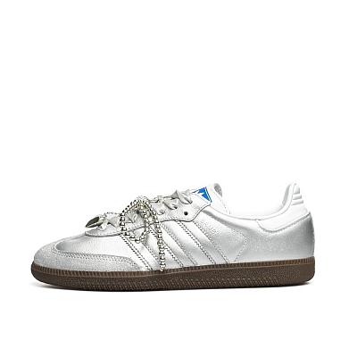 Adidas Originals SAMBA OG Low Top Skateboard Shoes Unisex Silver