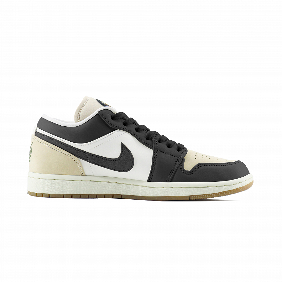 Jordan Air Jordan 1 Low Dongdan Abrasion Resistant Low Top Vintage Basketball Shoes Men's White Brown купить в интернет-магазине Yoocart с быстрой доставкой по России.
