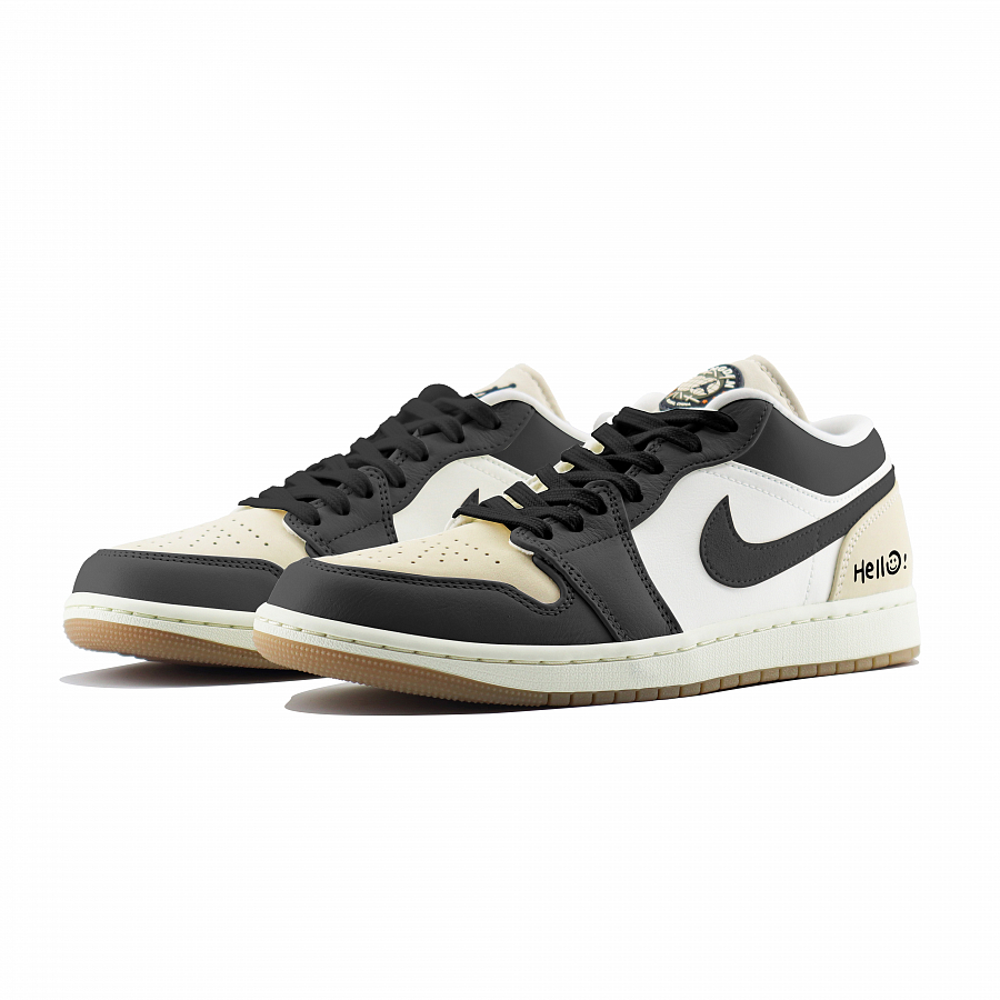 Jordan Air Jordan 1 Low Dongdan Abrasion Resistant Low Top Vintage Basketball Shoes Men's White Brown купить в интернет-магазине Yoocart с быстрой доставкой по России.