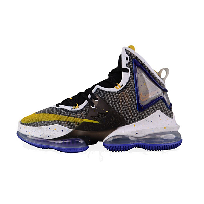 Nike Lebron 19 Basketball Shoes Unisex Mid-Top Yellow White Blue