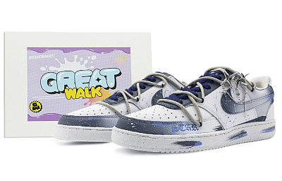 Nike Court Vision 1 Skateboard Shoes Men Low-Top Gray White