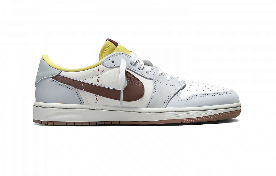 Travis Scott x Jordan Air Jordan 1 Low Top Vintage Basketball Shoes Unisex Gray White купить в интернет-магазине Yoocart с быстрой доставкой по России.