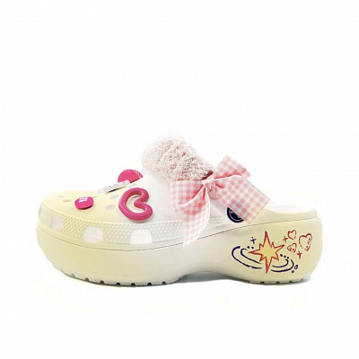 Crocs Classic Platform Clog Lemon Acid Chu Memory Campus Style Clogs Unisex Yellow