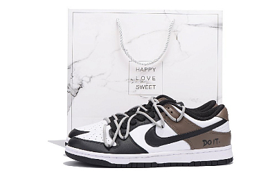 Nike Dunk Skateboard Shoes Men Low-Top Black Gray