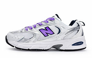 New Balance NB 530 Slip Resistant And Breathable Low Top Running Shoes Unisex Silver White Purple 1 3853615