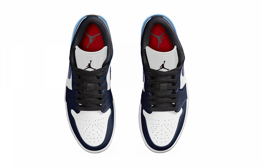 Jordan Air Jordan 1 Abrasion Resistant Low Top Vintage Basketball Shoes Unisex Blue White Black купить в интернет-магазине Yoocart с быстрой доставкой по России.
