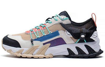 LINING Running Shoes Men Low-Top Milk Beige/Black/Pearl White