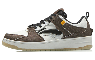 LiNing Layer Pro Durable Lightweight And Breathable Low-Top Skateboard Shoes Men's White Umber