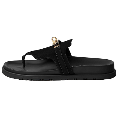 HERMES Empire Flip Flops Women's Black