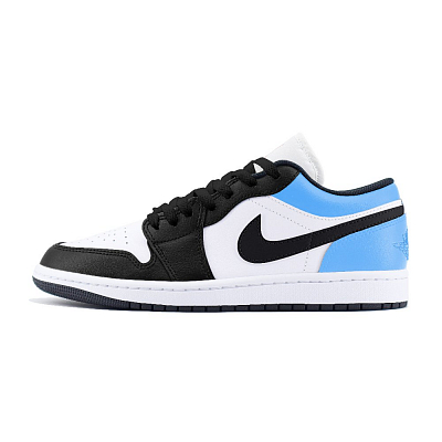 Jordan Air Jordan 1 LOW Abrasion Resistant Low Top Vintage Basketball Shoes Unisex Black Blue