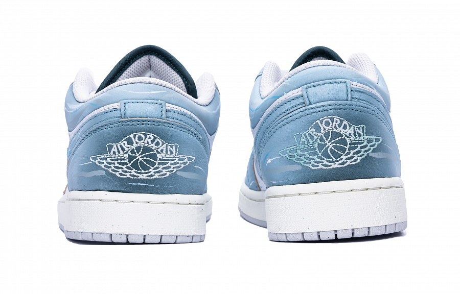 Jordan Air Jordan 1 Cushioning, Wear Resistant Low top Vintage Basketball Shoes Unisex Blue купить в интернет-магазине Yoocart с быстрой доставкой по России.